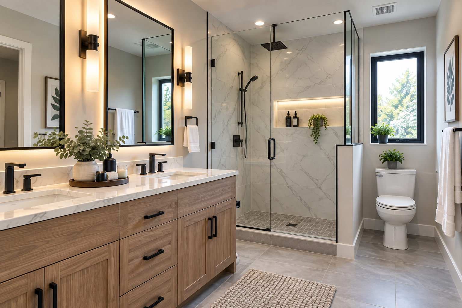 Finished bathroom renovation
