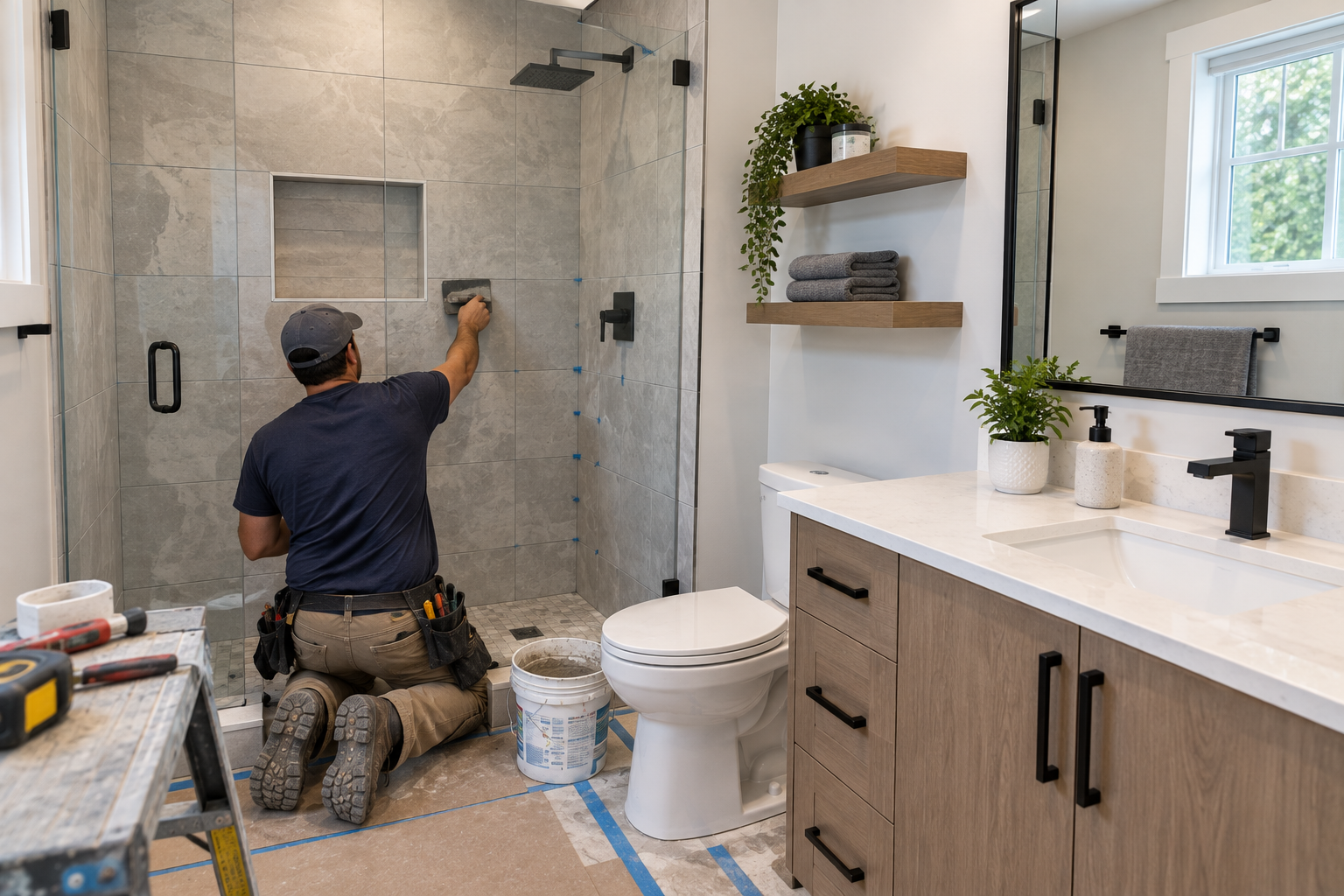 Modern bathroom remodeling