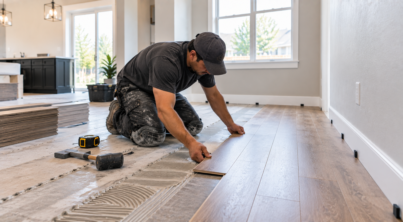 Professional flooring installation