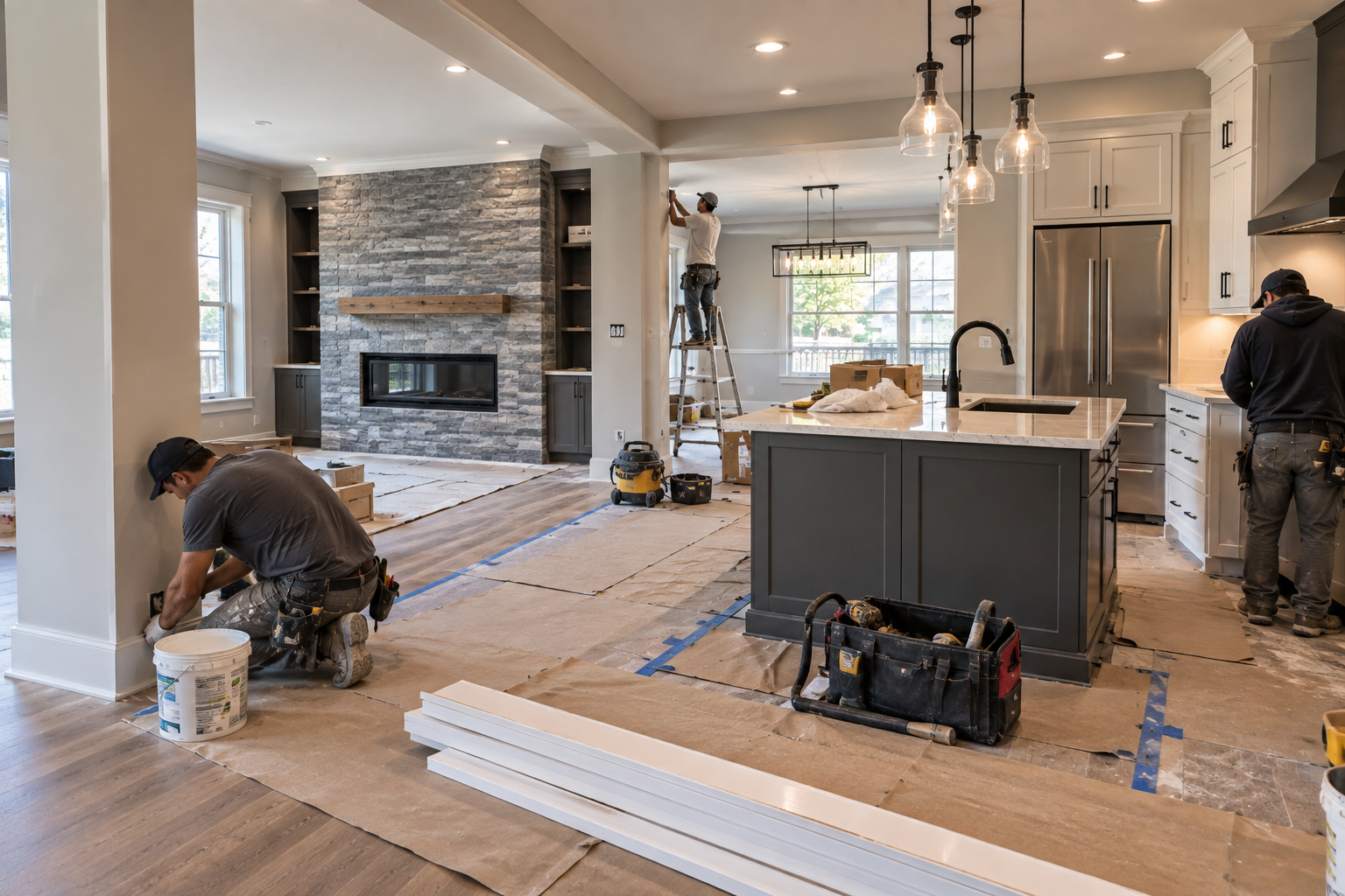 Modern remodeled home interior
